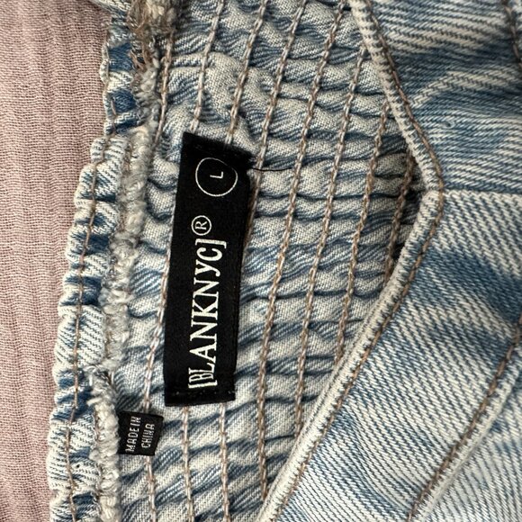 Blank NYC Women's Light Wash Starstruck Embellished Denim Crop Top - Picture 3 of 3